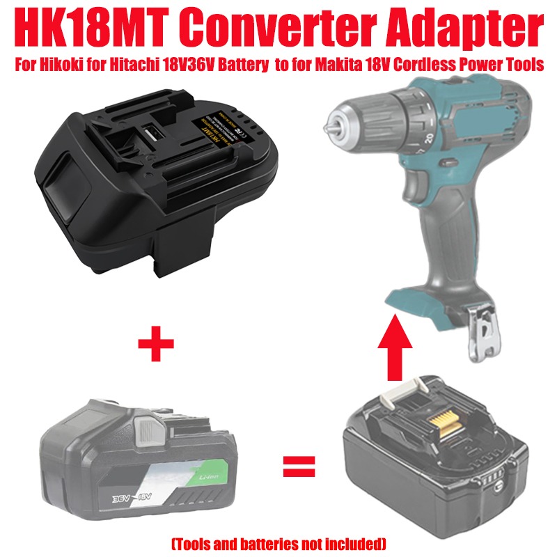 Power Tools Hikoki - ALASICKA Battery Adapter HK18MT for Hitachi