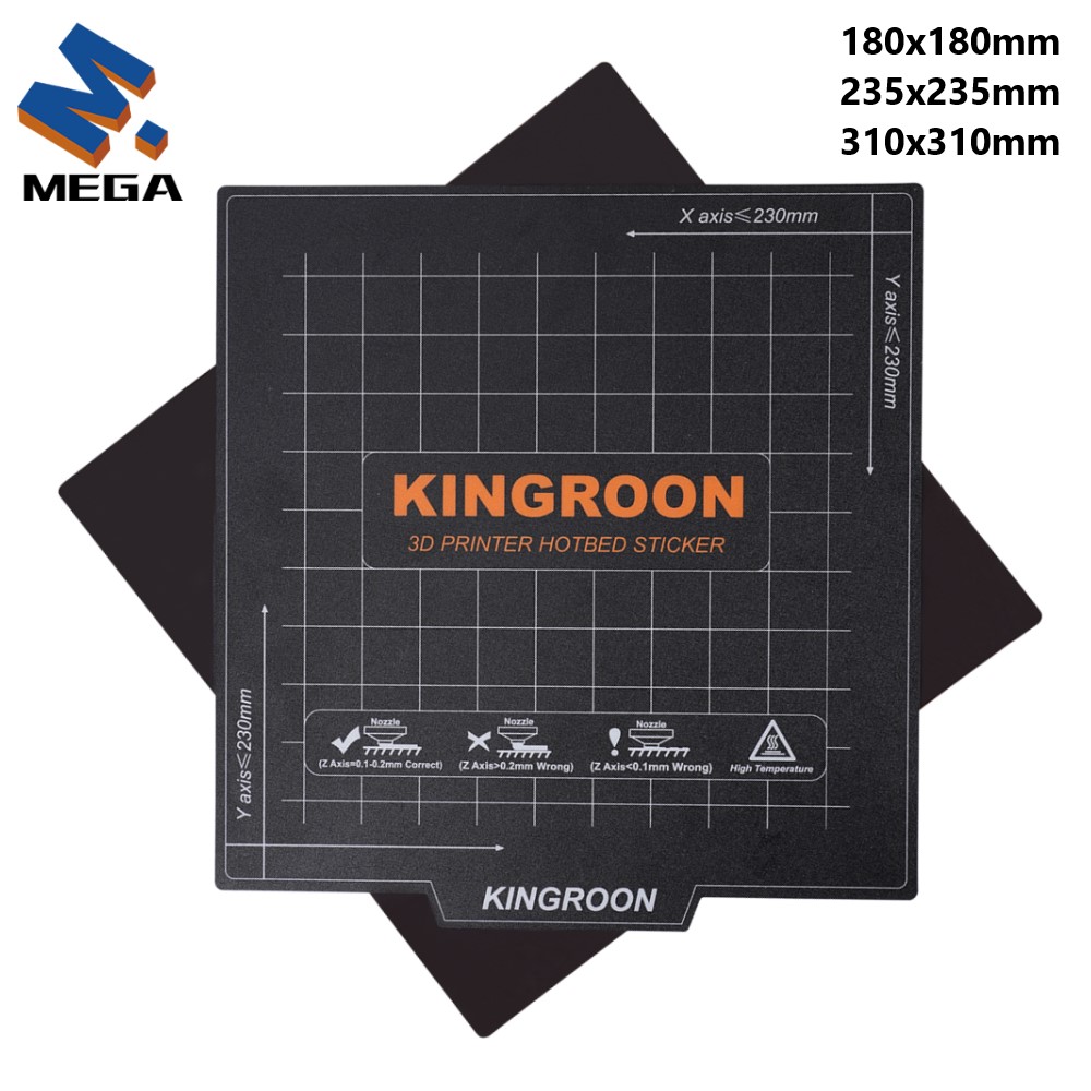 Creality Printer K1 - KINGROON Flexible Magnetic Heatbed 180x180/235x235mm 3D