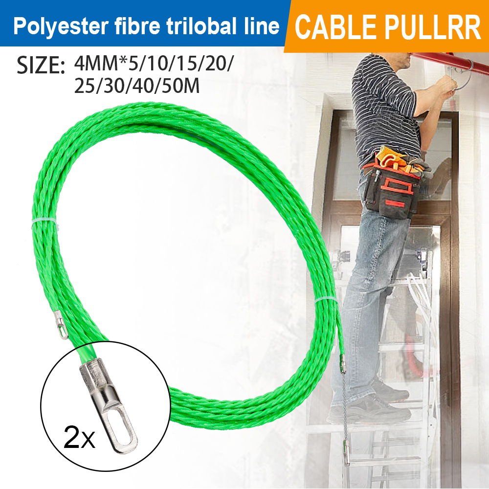 Power Tools Green Color - 4MM Fiberglass Fish Tape Cable Puller