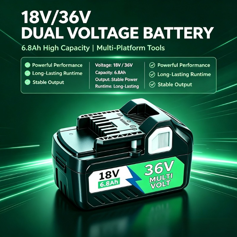 Power Tools Hikoki - 6.8Ah 18V/36V MultiVolt Li-ion Replacement Battery