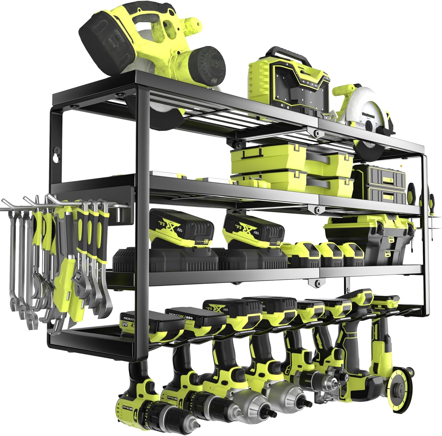 4 Layer Wall Mount Power Tool  - Power Tools Storage 评论和价格