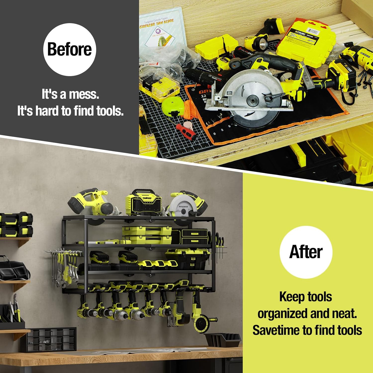 4 Layer Wall Mount Power Tool  - Power Tools Storage 评论和价格