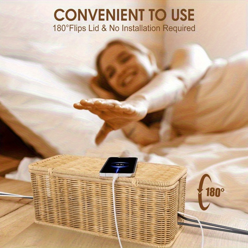 Handcrafted Rattan Cable Manag - Power Tools Storage 评论和价格