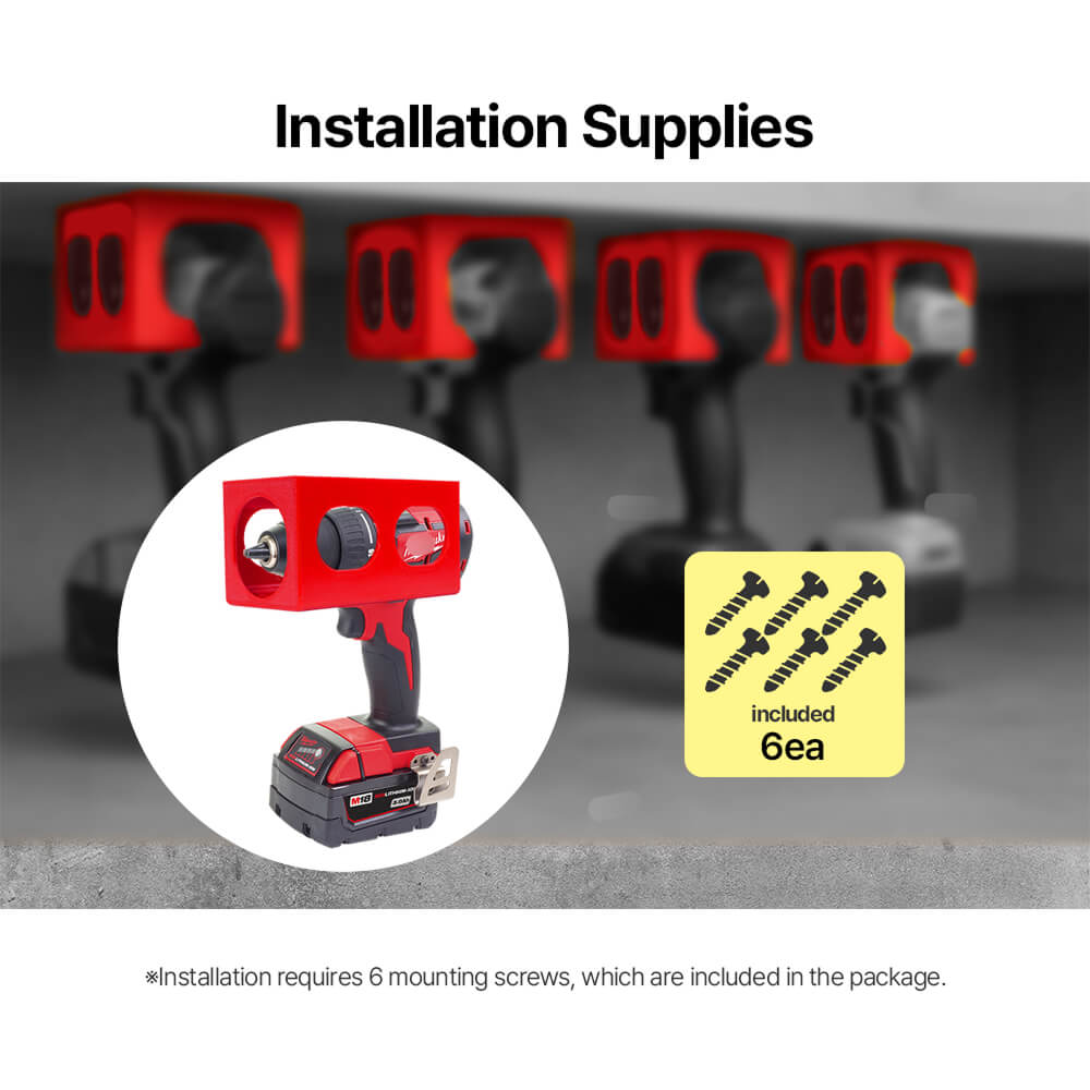 Universal 18V Drill Wall Mount - Power Tools Storage 评论和价格