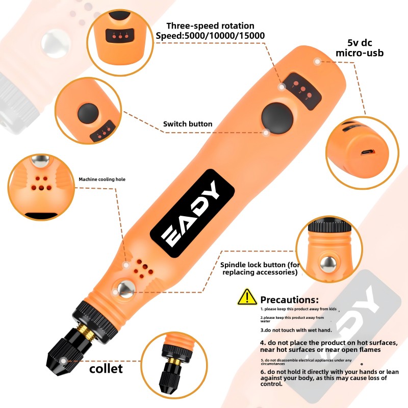 USB Cordless Rotary Tool Kit – - Power Tools Diy 评论和价格